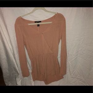 Mauve Colored Long Sleeve Romper